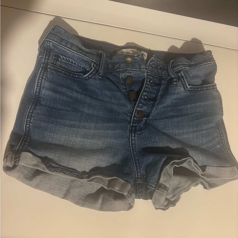 Hollister Dark Blue Jean Shorts